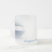 Kreuzfahrt-Schiffs-Miniatur personalisiert Mattglastasse (Vorderseite Links)