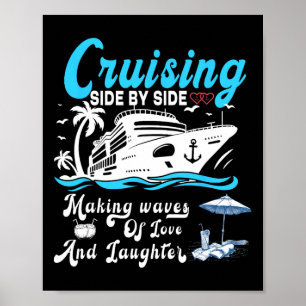 Kreuzfahrt Seite an Seite Paar Kreuzfahrt Sommer Poster