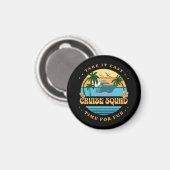 Kreuzfahrt Squad Retro Kreuzfahrt Magnet (Vorderseite/Rückseite)