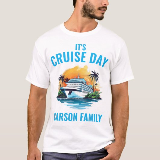 Kreuzfahrt Tag Matching Cruise Shirts nach Maß (Vorderseite)