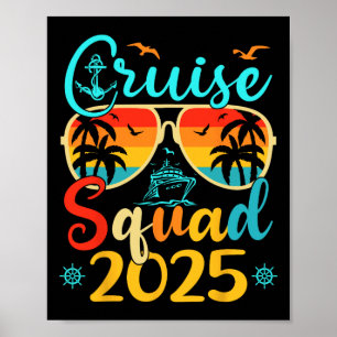 Kreuzfahrt-Team 2025 Sommerferien Familie passend  Poster