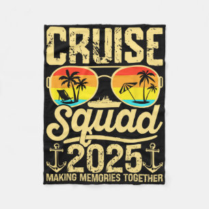 Kreuzfahrt-Team 2025 Sommerferien passende Familie Fleecedecke