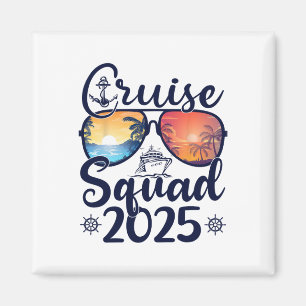 Kreuzfahrt-Team 2025 Sommerferien passende Familie Magnet