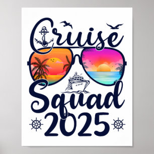 Kreuzfahrt-Team 2025 Sommerferien passende Familie Poster