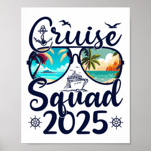 Kreuzfahrt-Team 2025 Sommerurlaub passende Familie Poster