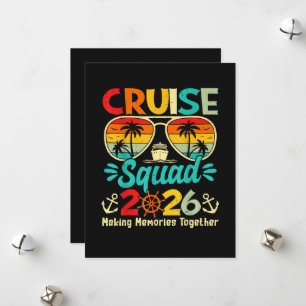 Kreuzfahrt-Team 2026 Sommerferien passende Familie Feiertagskarte