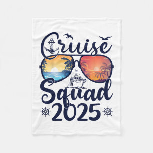 Kreuzfahrt-Truppe 2025 Sommerferien Familie passen Fleecedecke