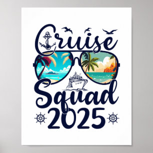 Kreuzfahrt-Truppe 2025 Sommerferien passende Famil Poster