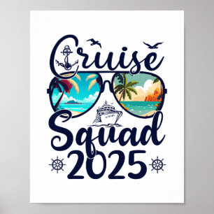 Kreuzfahrt-Truppe 2025 Sommerferien passende Famil Poster