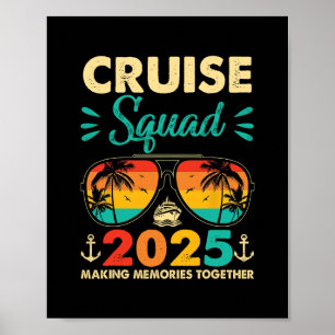 Kreuzfahrt-Truppe 2025 Sommerferien passende Famil Poster
