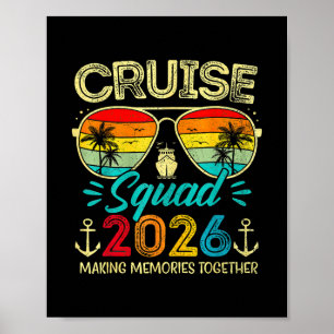Kreuzfahrt-Truppe 2026 Familie Gruppe Übereinstimm Poster