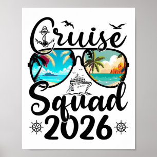 Kreuzfahrt-Truppe 2026 Sommerferien Familie passen Poster