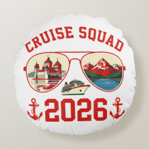 Kreuzfahrt-Truppe Schweiz Urlaubsreise 2026 Rundes Kissen