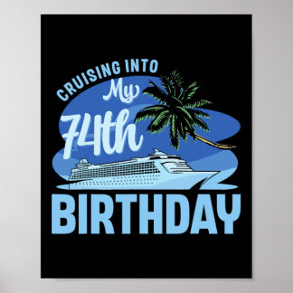 Kreuzfahrt Urlaub auf einem Kreuzfahrtschiff in me Poster