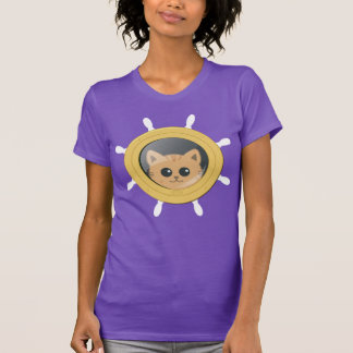 Kreuzfahrt Urlaub Süße Katze Bullauge T-Shirt