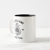 Kreuzfahrt Vintager Schiffsanker Zweifarbige Tasse (Vorderseite Links)