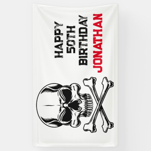 Kreuzfahrt wie ein langes Party wie eine Piratenkr Banner (Vertikal)