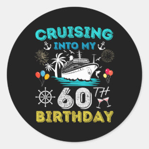 Kreuzfahrt zu meinem 60. Geburtstag Kreuzfahrt 60 Runder Aufkleber