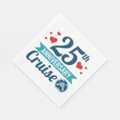 Kreuzfahrt zum 25. Jubiläum Serviette (Ecke)