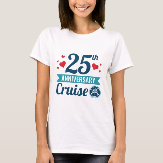 Kreuzfahrt zum 25. Jubiläum T-Shirt (Vorderseite)