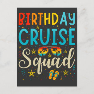 Kreuzfahrt zum Geburtstag Crew Urlaub Postkarte