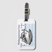 Kreuzfahrt zum Hochzeitstag PERSONALISIEREN Gepäckanhänger (Vorderseite Vertikal)