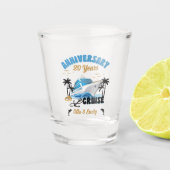 Kreuzfahrt zum Hochzeitstag Schnapsglas (Vorderseite)