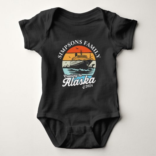 Kreuzfahrt zur Alaska Custom Family Matching Group Baby Strampler (Vorderseite)
