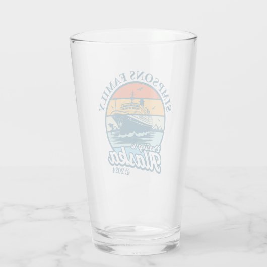 Kreuzfahrt zur Alaska Custom Family Matching Group Glas (Rückseite)