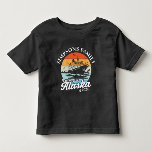 Kreuzfahrt zur Alaska Custom Family Matching Group Kleinkind T-shirt (Vorderseite)