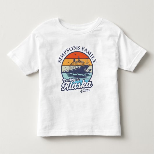 Kreuzfahrt zur Alaska Custom Family Matching Group Kleinkind T-shirt (Vorderseite)