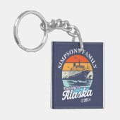 Kreuzfahrt zur Alaska Custom Family Matching Group Schlüsselanhänger (Vorderseite links)