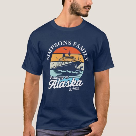 Kreuzfahrt zur Alaska Custom Family Matching Group T-Shirt (Vorderseite)
