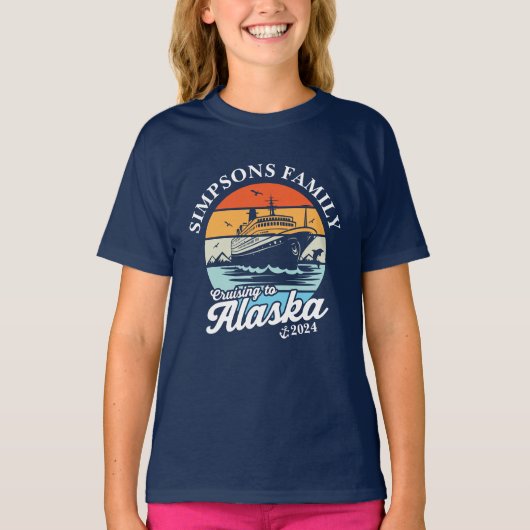 Kreuzfahrt zur Alaska Custom Family Matching Group T-Shirt (Vorderseite)