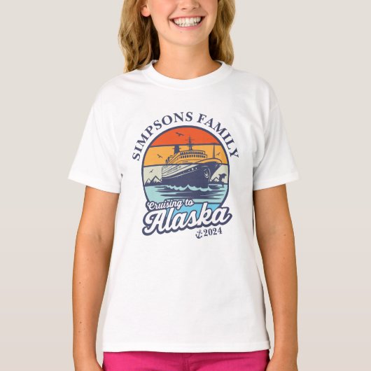 Kreuzfahrt zur Alaska Custom Family Matching Group T-Shirt (Vorderseite)