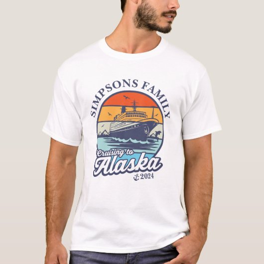Kreuzfahrt zur Alaska Custom Family Matching Group T-Shirt (Vorderseite)