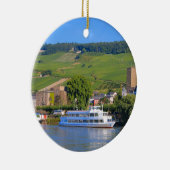 Kreuzfahrtboot, Rudesheim, Deutschland Keramikornament (Rechts)