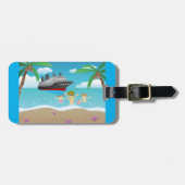 Kreuzfahrten mit der tropischen Familie Gepäckanhänger (Vorderseite horizontal)