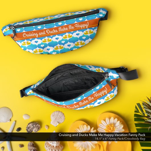 Kreuzfahrten und Enten machen mich glücklich-Urlau Bauchtasche
