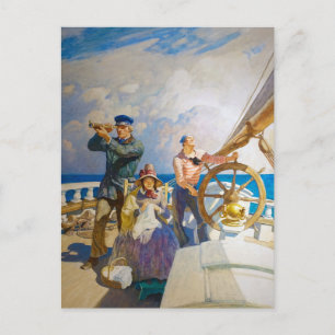 Kreuzfahrten von Newell Convers Wyeth Feiertagspostkarte