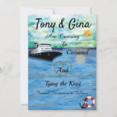 Kreuzfahrtfarbe W/ Bild Save the Date (Rückseite)