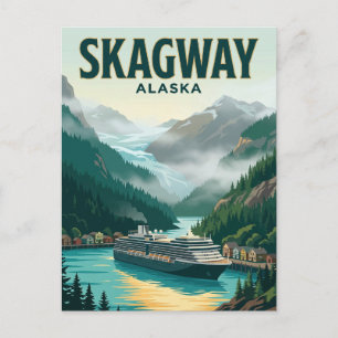 Kreuzfahrthafen Skagway Alaska Postkarte