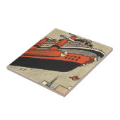 Kreuzfahrthubschrauber für Vintage Science Fiction Fliese (Seite)