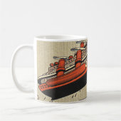 Kreuzfahrthubschrauber für Vintage Science Fiction Kaffeetasse (Links)
