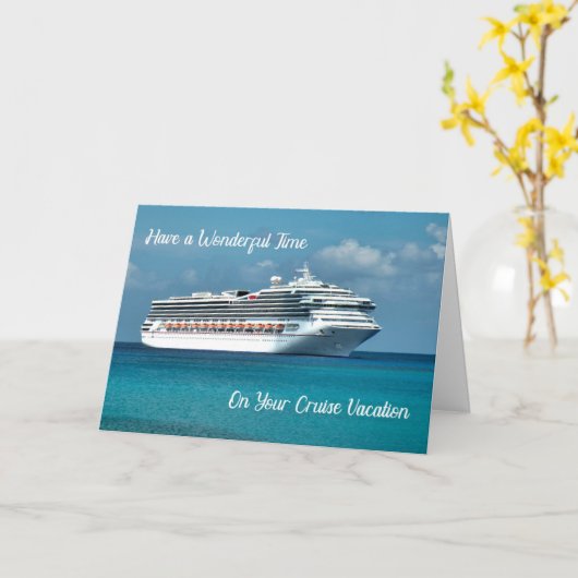 Kreuzfahrtkarte mit Kreuzfahrtschiff Karte (Gelbe Blume)