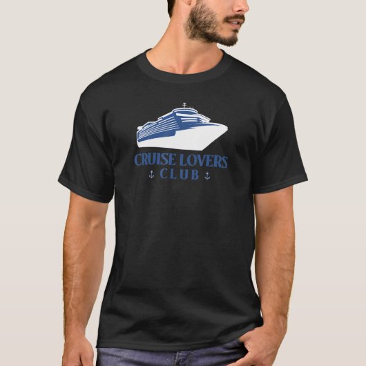 Kreuzfahrtklub mit Kreuzfahrtschiff und Ankern T-Shirt (Vorderseite)