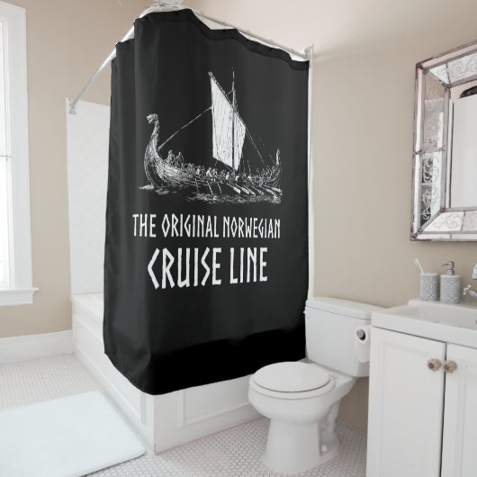 Kreuzfahrtlinie Odin und Valhalla Duschvorhang (Beispiel)