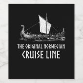 Kreuzfahrtlinie Odin und Valhalla Weinetikett (Einzelnes Label)