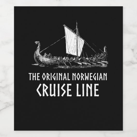 Kreuzfahrtlinie Odin und Valhalla Weinetikett (Einzelnes Label)
