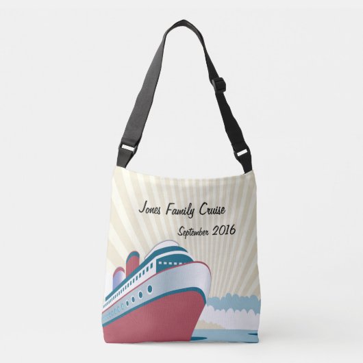 Kreuzfahrtmemento mit Vintagem Schiff Tragetaschen Mit Langen Trägern (Vorderseite)